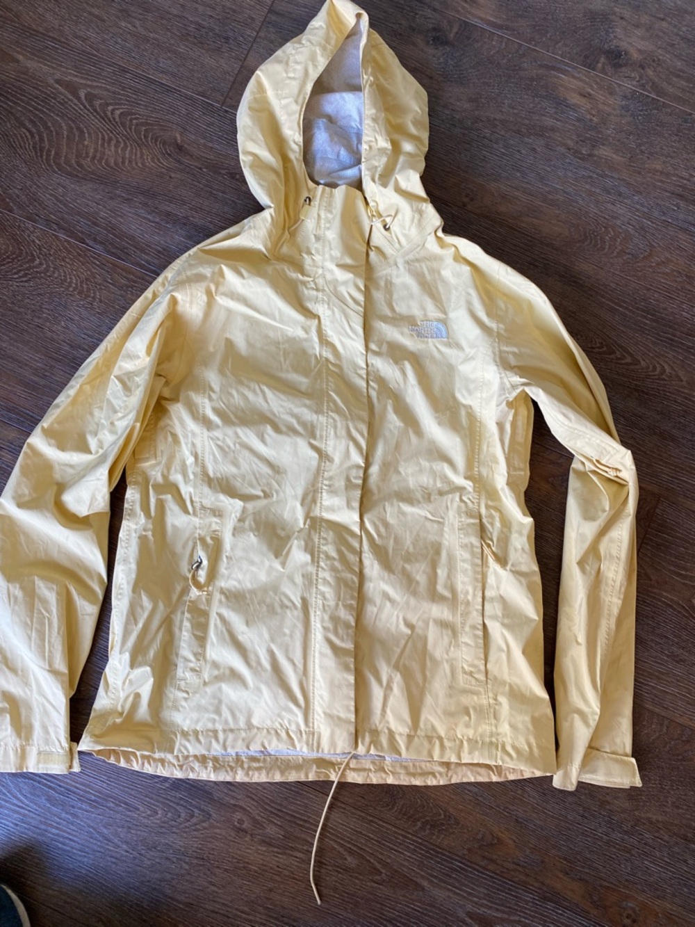 The North Face Women's Pale Yellow Hooded Rain Shell
